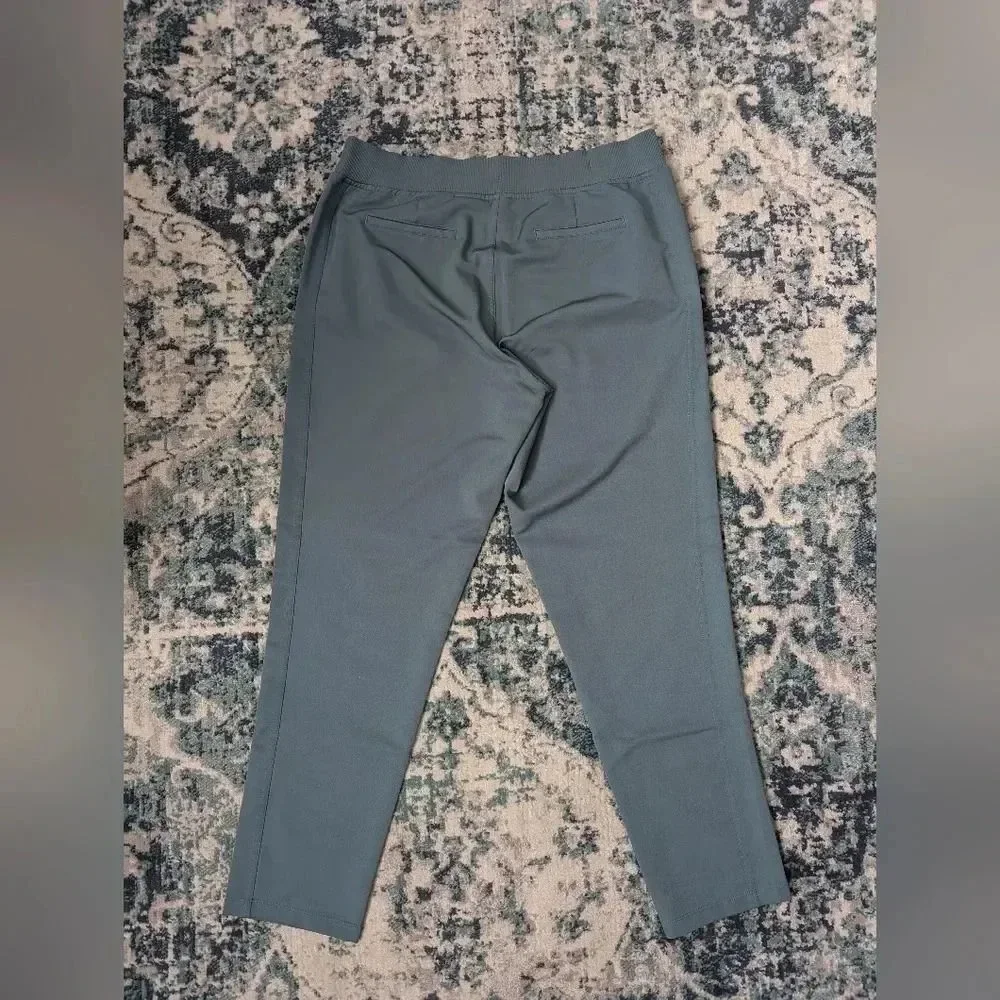 Women's Lightweight No Drawstring Pull Up Pant Green Size M Soft Outdoor